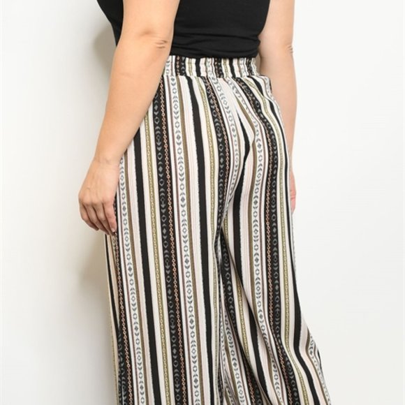 BLACK MULIT STRIPES PANTS - Picture 4 of 5